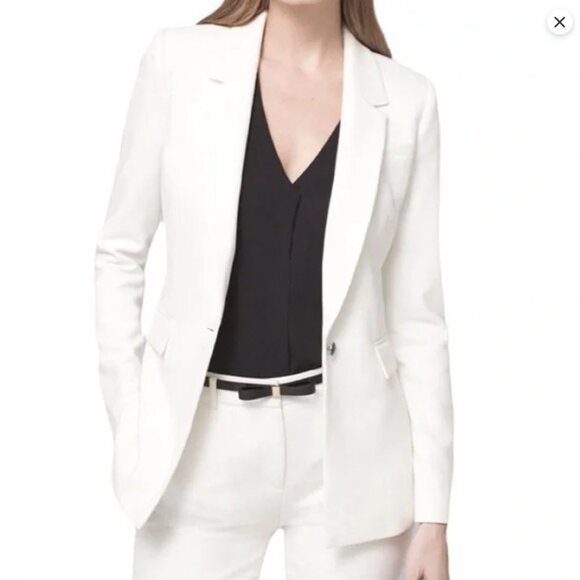WHBM Ecru White Suit Blazer Jacket - Women's size 4 - Picture 1 of 13